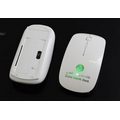 Flat wireless mouse with LED light up logo
